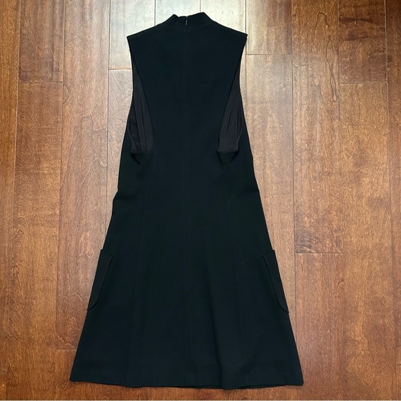 Theory Black Wool Blend Shift Dress, Retro, Edgy and Sexy, Size 4 - Picture 5 of 16